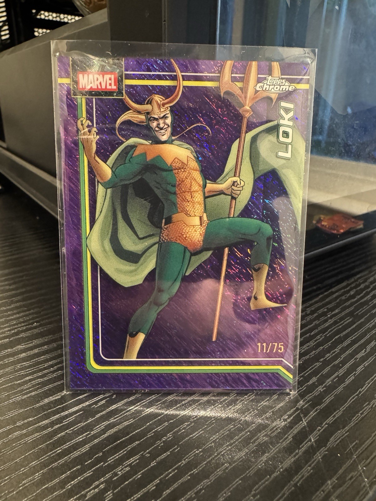 2026 Topps Chrome Marvel Loki /75 Purple Refractor
