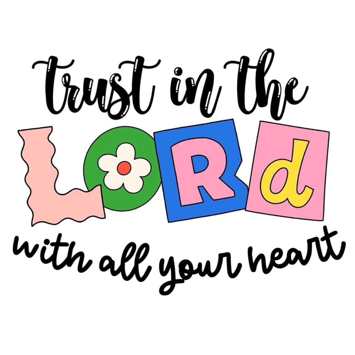 Trust in the Lord religious Christian Quality Metal Magnet 4×4 inches 180