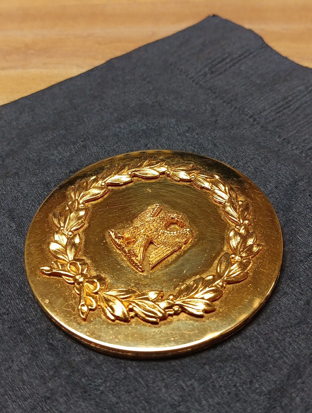 1969 Anniversary Of Napoleons Birth Medal 69mm 2-3/4 Inch Large Gold Plated