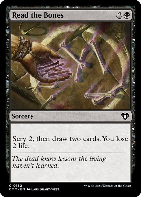 [MTG] Read the Bones (0182) (CMM) LP-HP