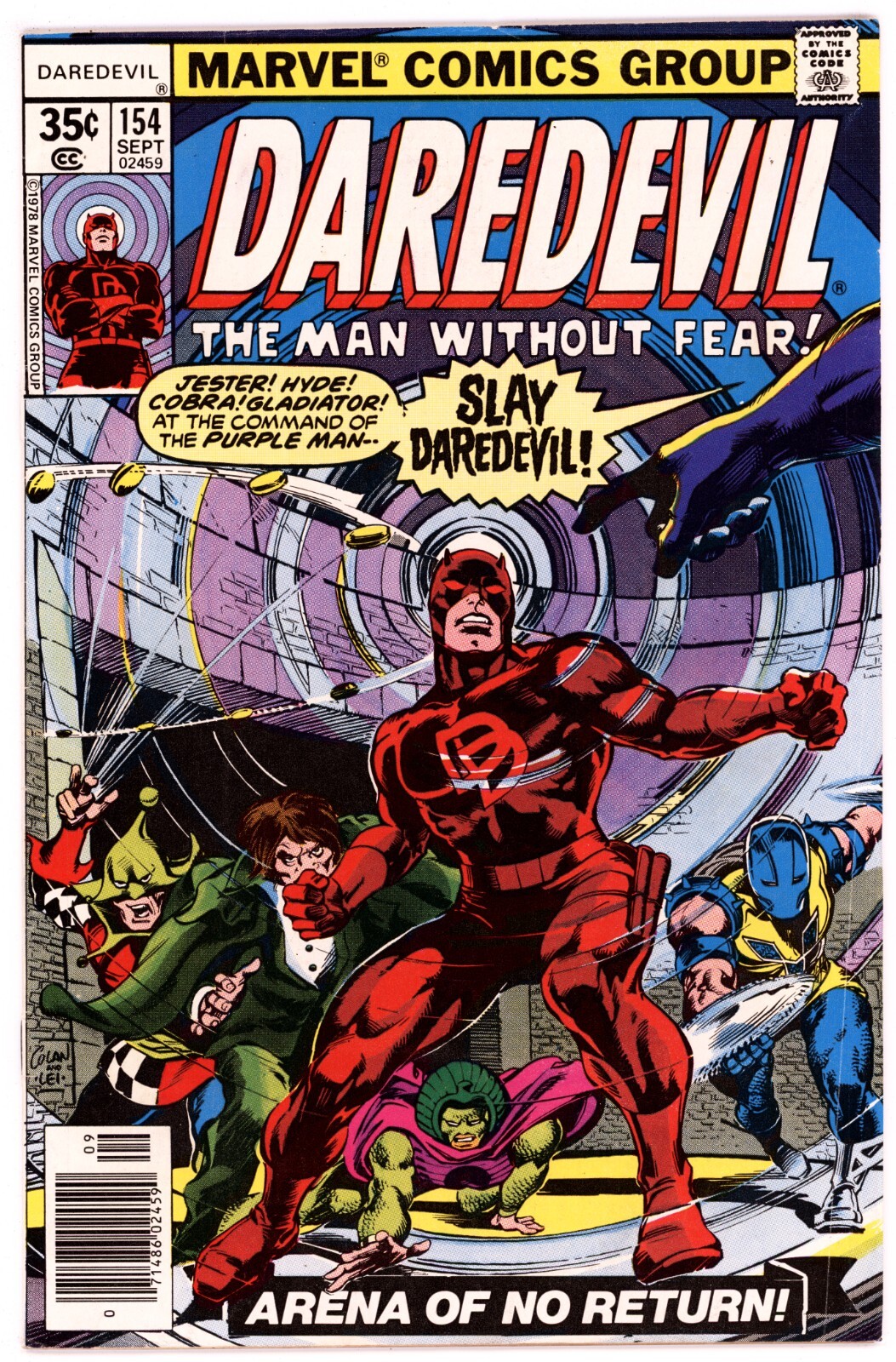 Daredevil #154 Fine 6.0 1978 Gene Colan Cover