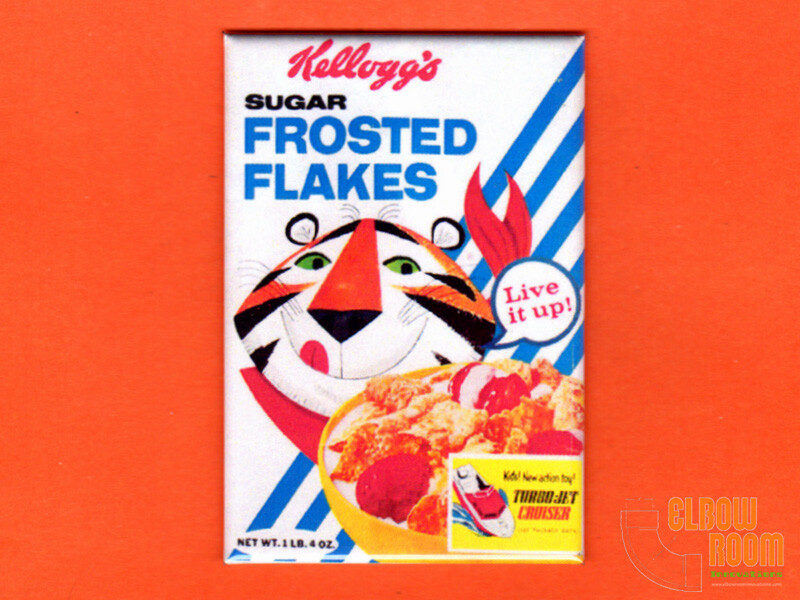 Frosted Flakes vintage cereal box art 2×3″ fridge/locker magnet Kelloggs 60s