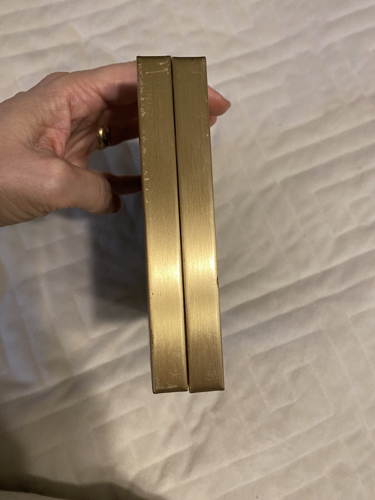 VTG 5×7 Double Brass Intercraft Style Picture Frame Sitting Or Hanging