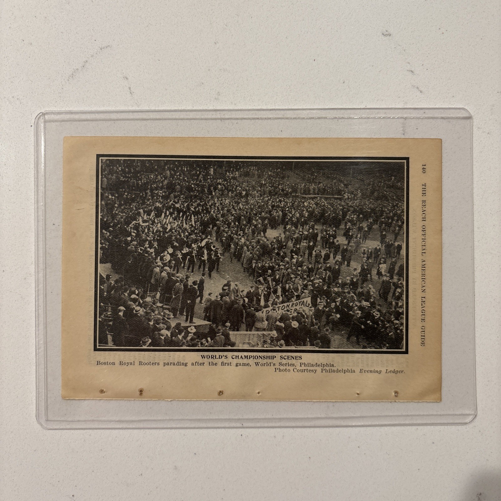 1915 World Series Scenes Red Sox v Phillies Picture Boston Royal Rooters Antique