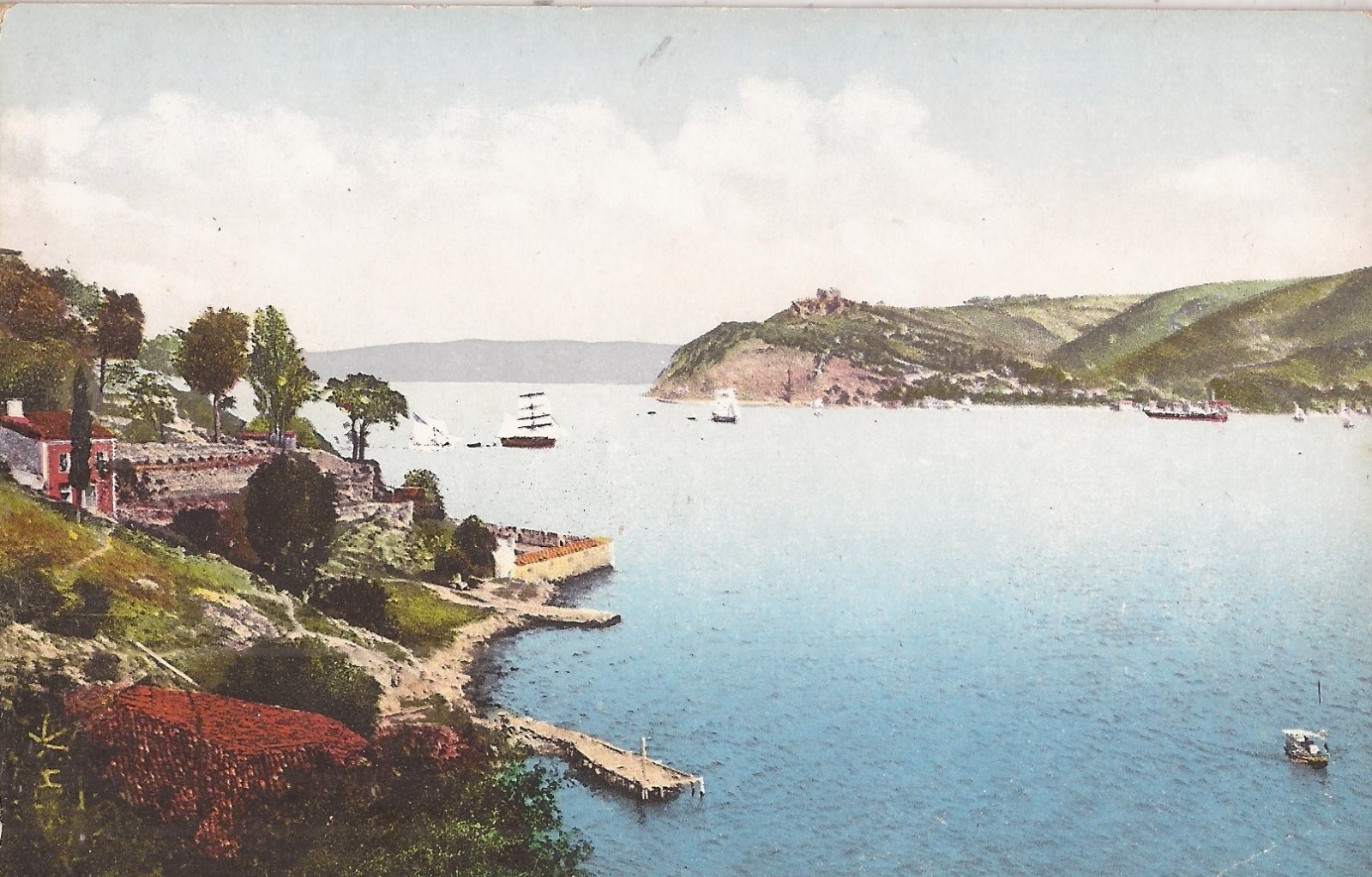Constantinople / Istanbul, TURKEY – Entrance to the Black Sea – masted ships