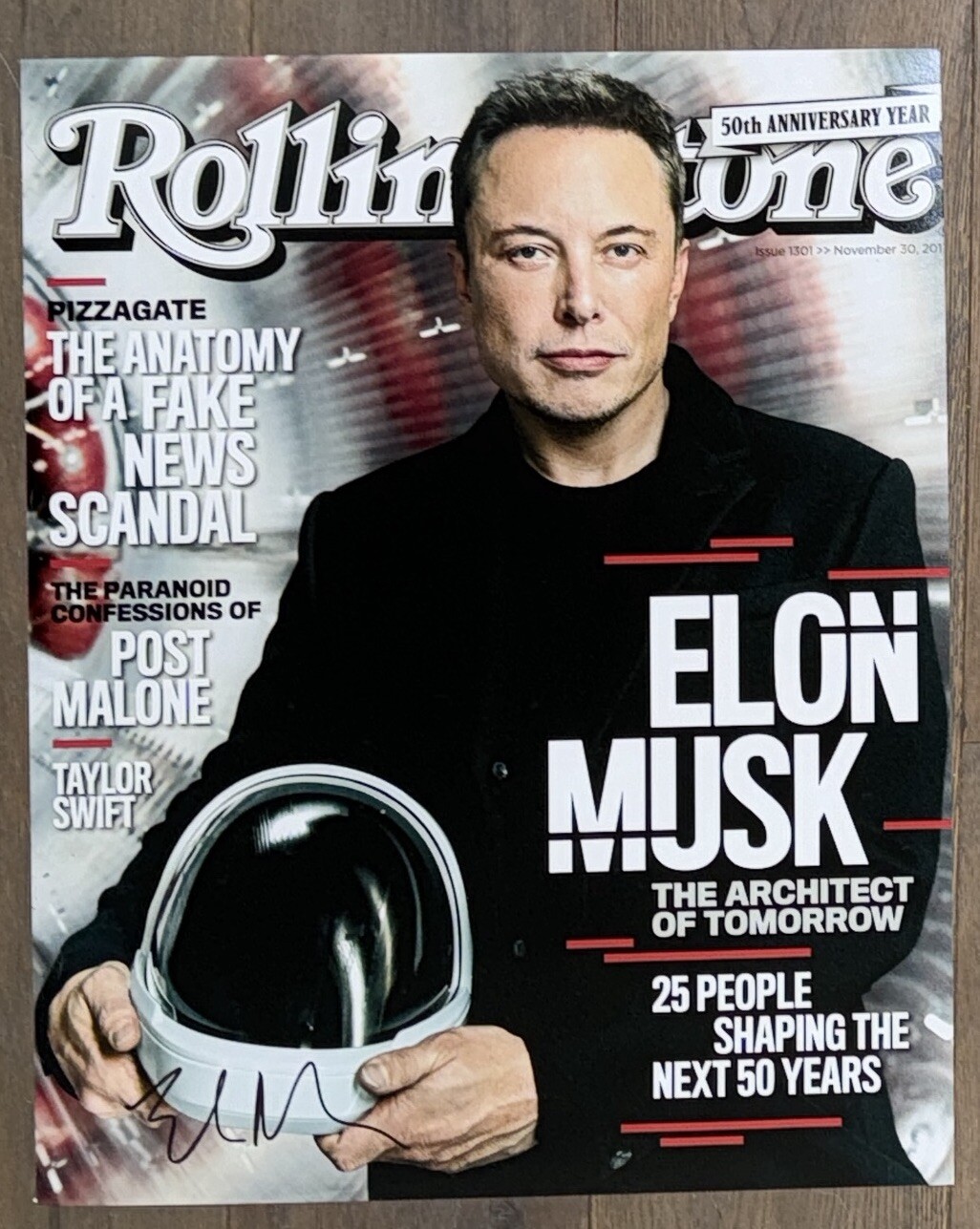 Elon Musk Signed Autograph 16×20 Photo TESLA Founder CEO SpaceX Paypal ACOA COA
