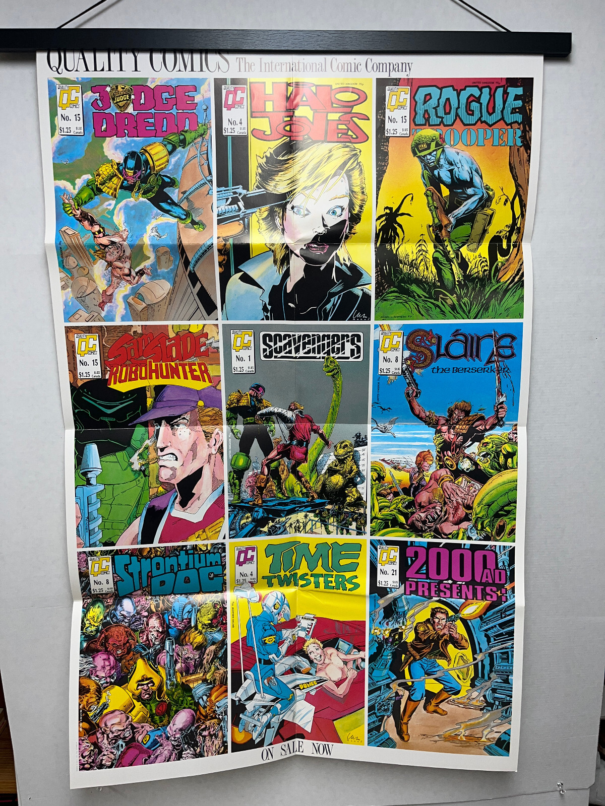 Quality Comics Promo Poster 33″ x 23″ Judge Dredd Halo Jones 2000AD Presents