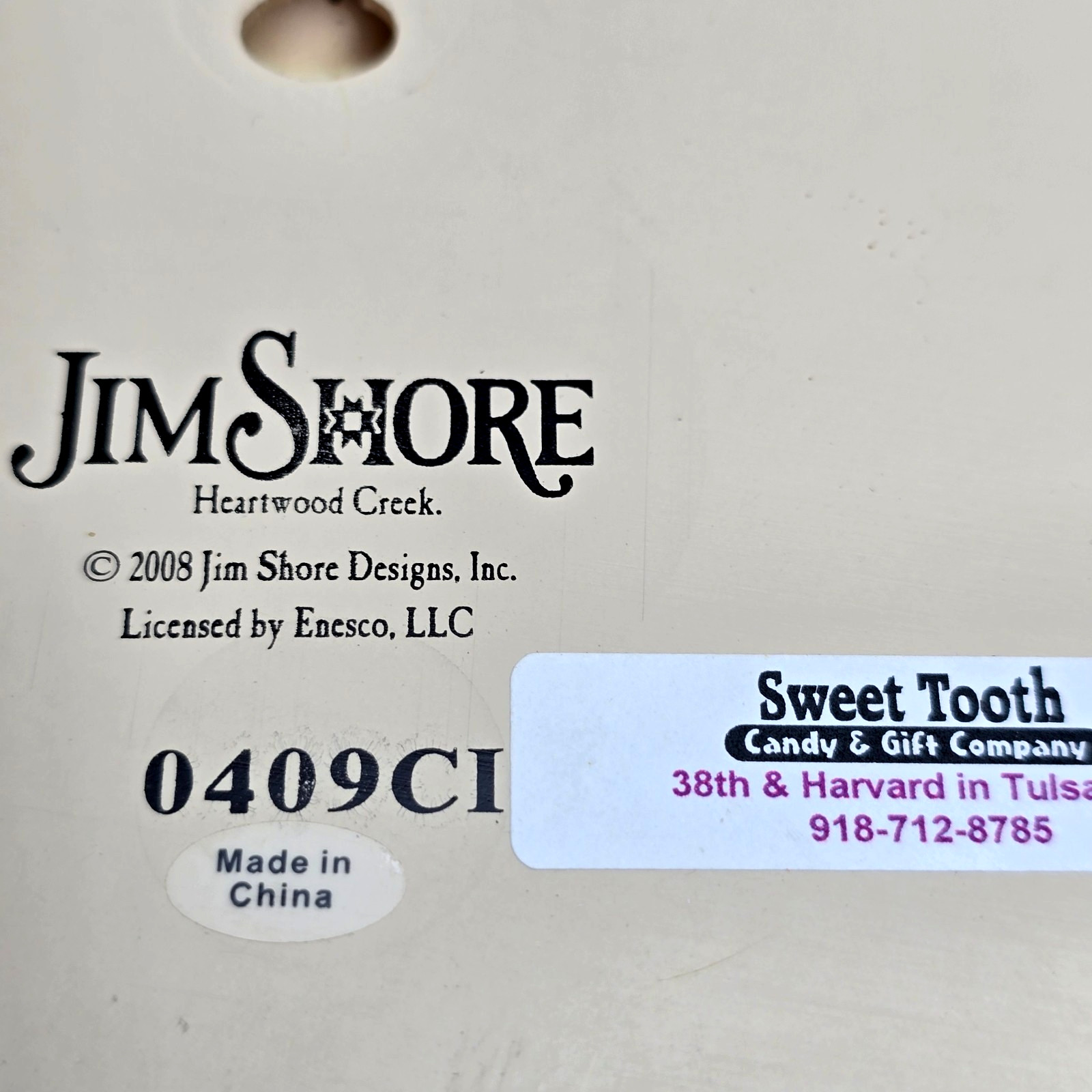 2008 Jim Shore Enesco Monogram Block Letter I Desktop Wall Hanging Abbreviation