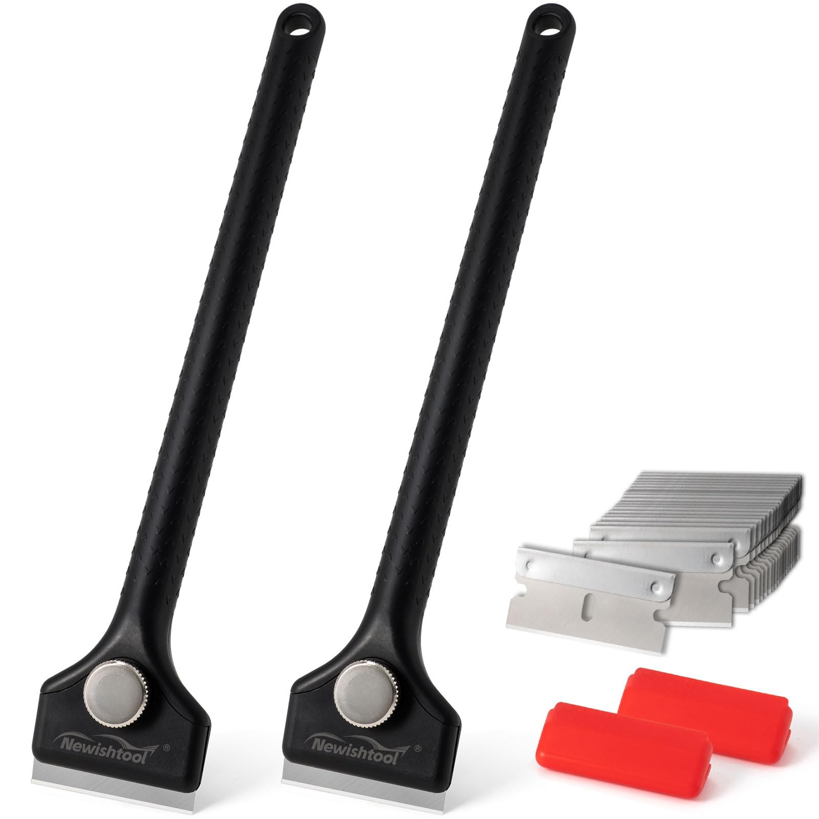 NEWISHTOOL Long Handle Scraper Tool Kit includes 2 Pcs Razor Blade Scraper…