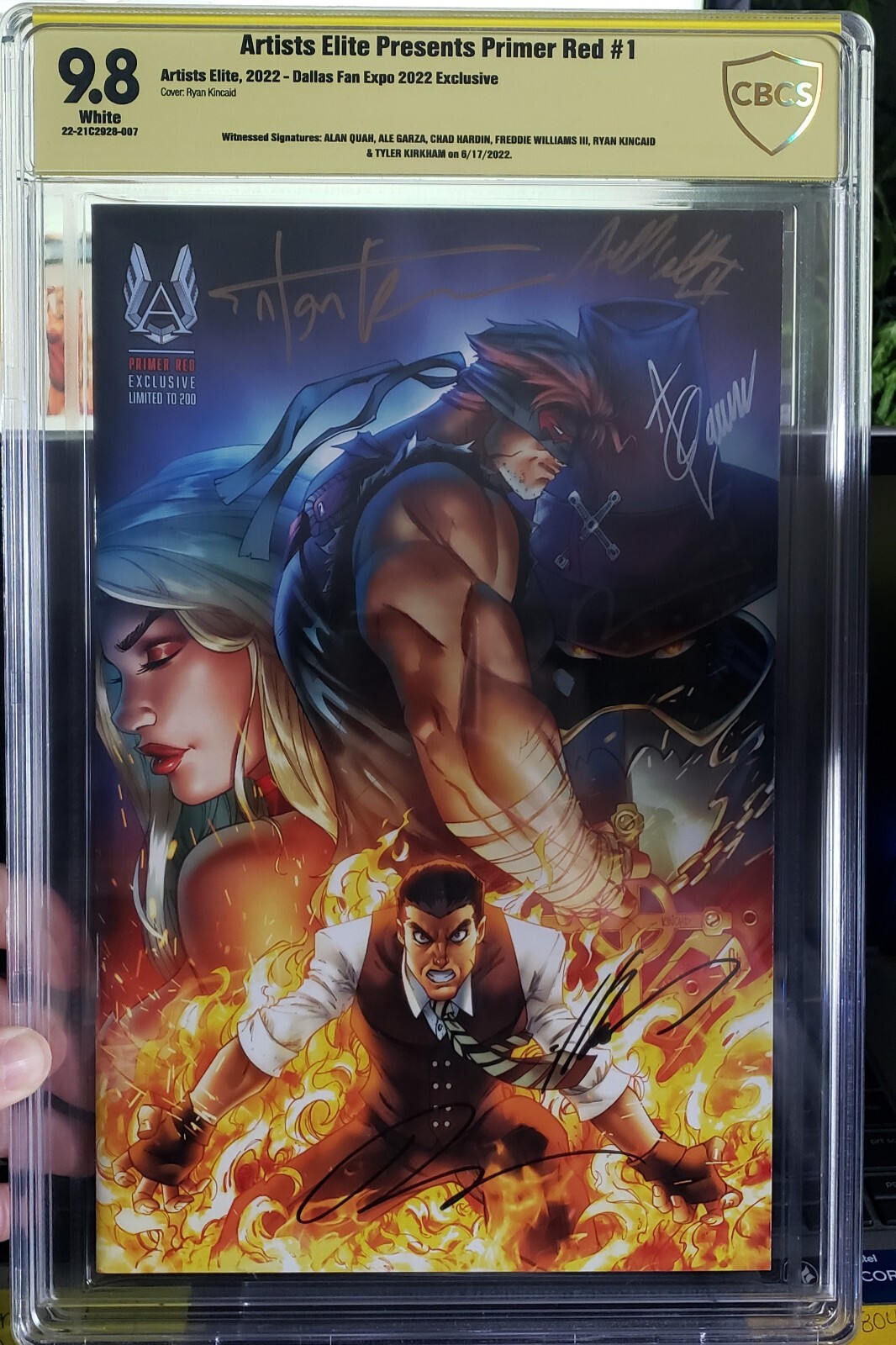 Artists Elite Primer Red 1 CBCS 9.8 Ryan Kincaid 5x Signed Dallas Fan Expo Excl