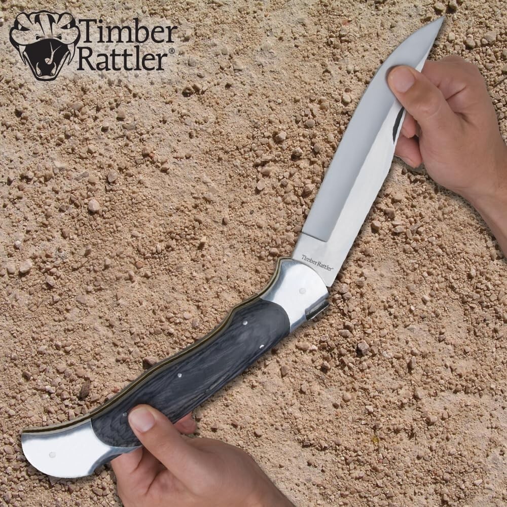 Timber Rattler Giant Folding Knife with Lockback | 17.75” Opened | 9.75” Closed