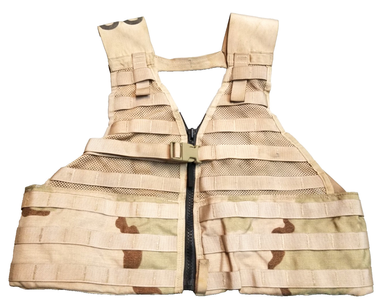 US Military Zippered Fighting Load Carrier MOLLE Vest Desert 3-Color – MINT