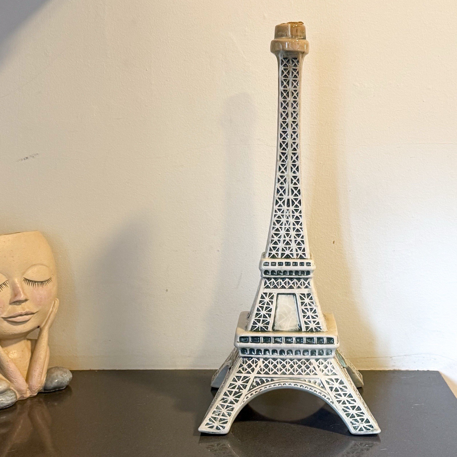 Vintage Eiffel Tower Ceramic Decanter Boccaccio Pottery Italy