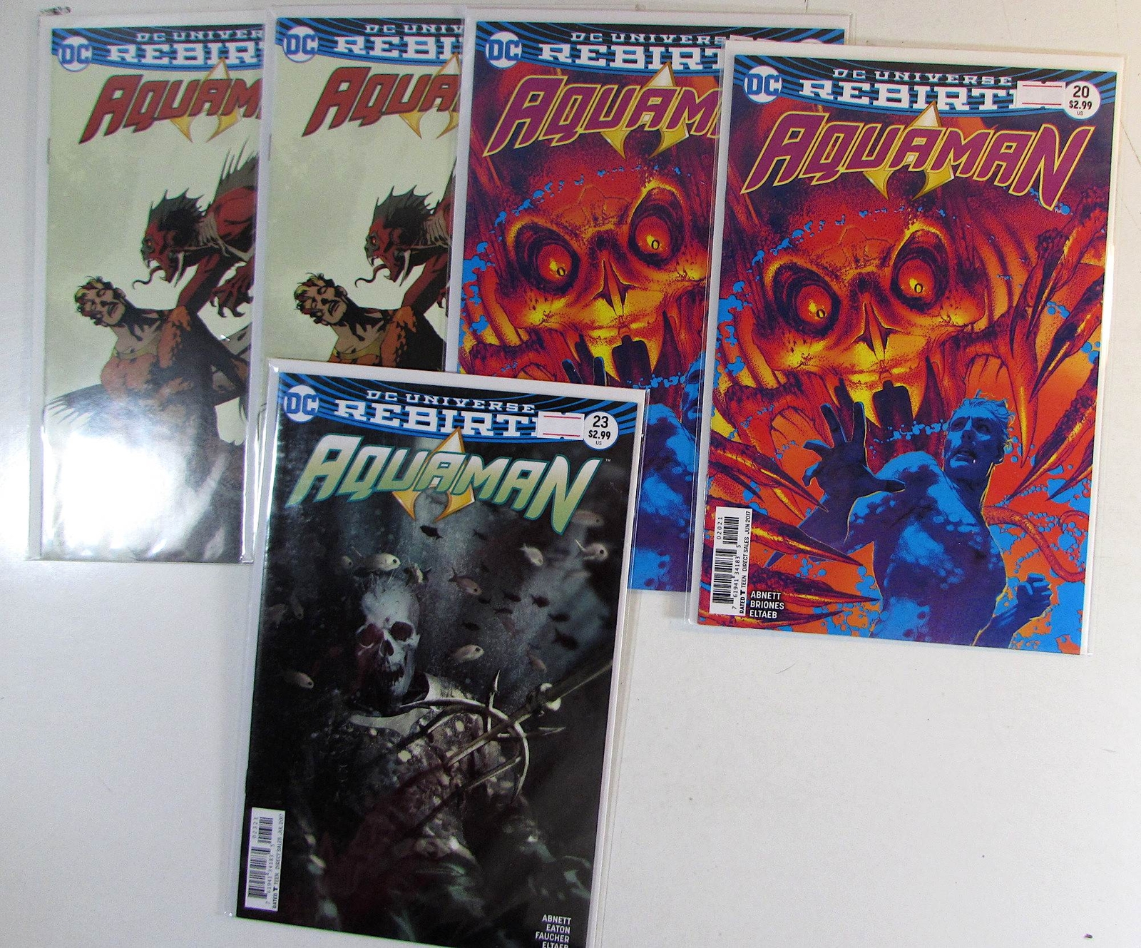 Aquaman Lot of 5 #19 b x2, 20 b x2, 23 b DC (2017) 6th Series Comic Books