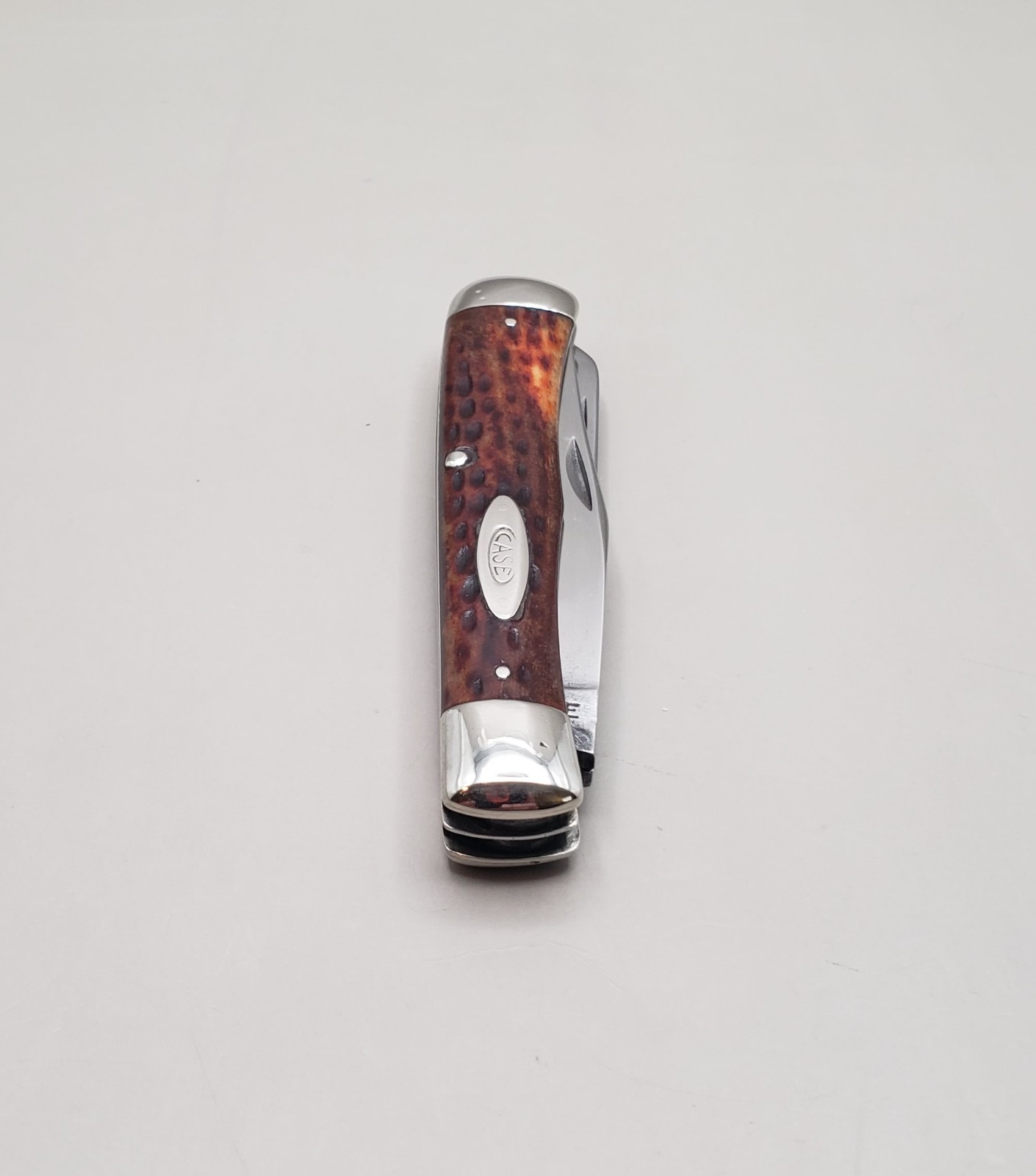 CASE XX 6254 Large Trapper Knife Red Bone Used 1940 – 1964
