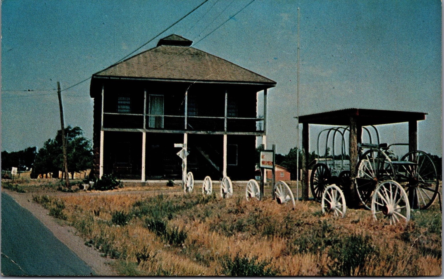 Fort Harker Guardhouse Kanopolis Kansas Frontier Military Postcard