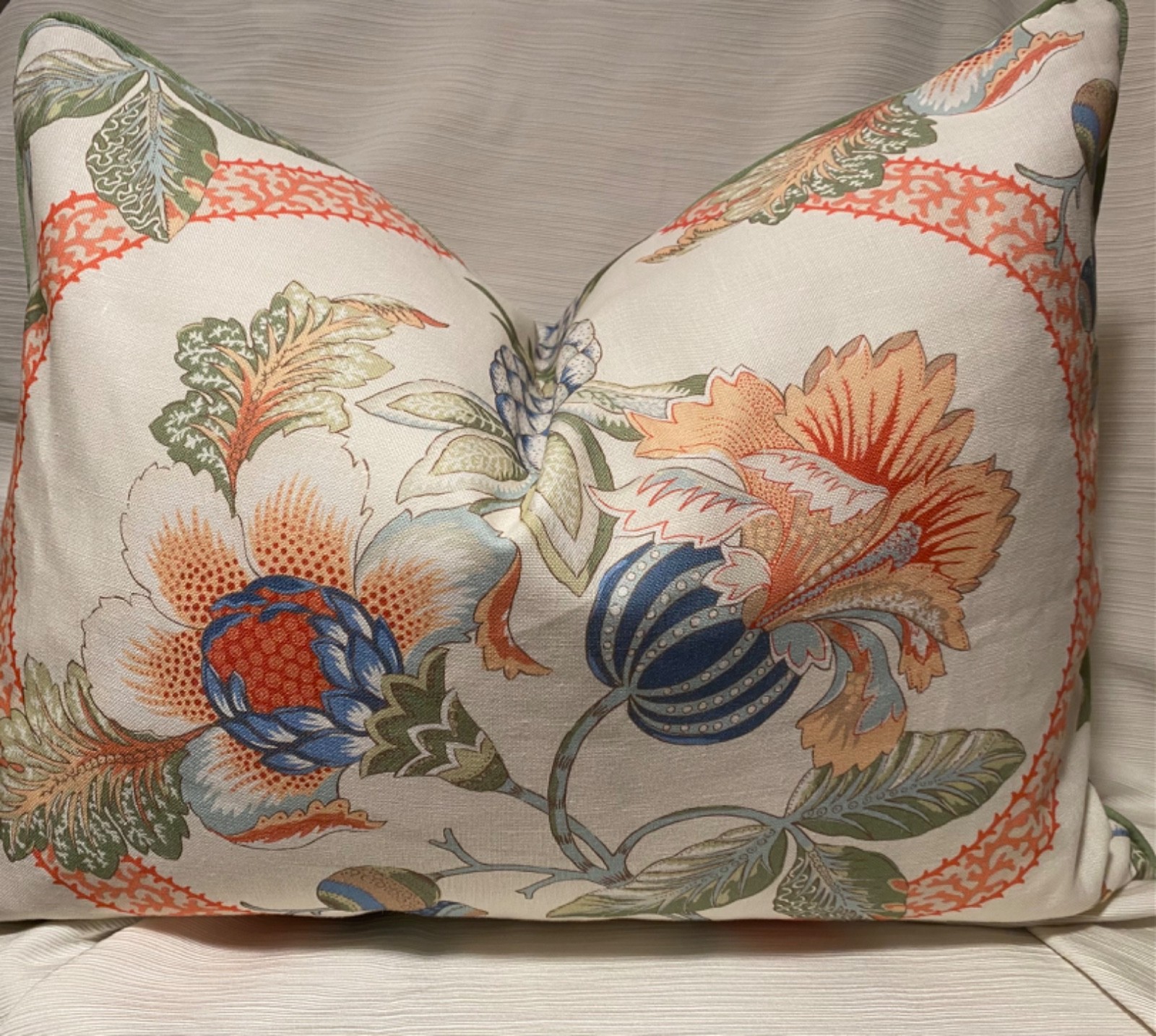 18” x 24” Custom PILLOW COVER in COWTAN & TOUT Windermere 90% Linen Fabric