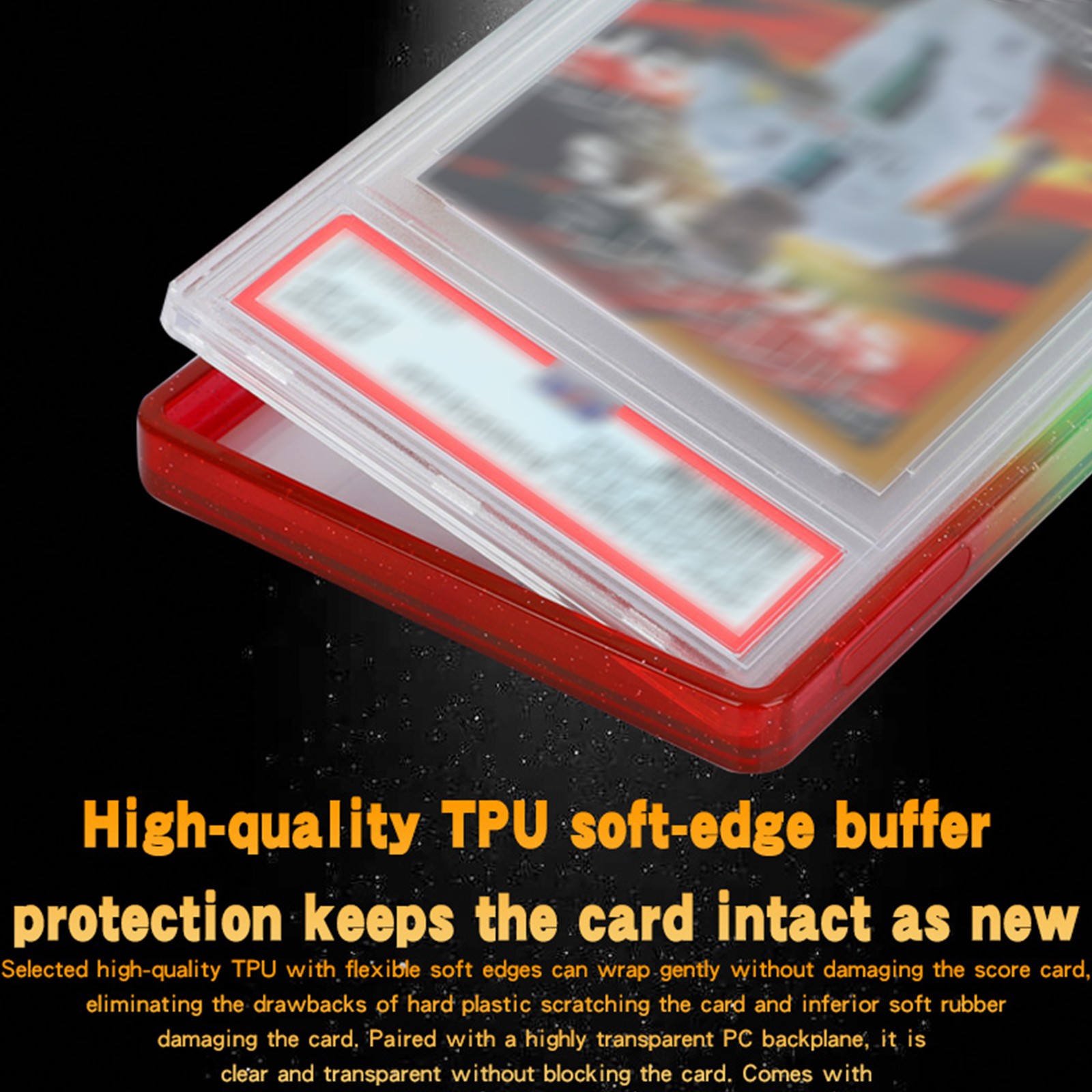 Gradient TPU Case for 35PT PSA/CGC Graded Card Slab Bumper Stand Guard Protector