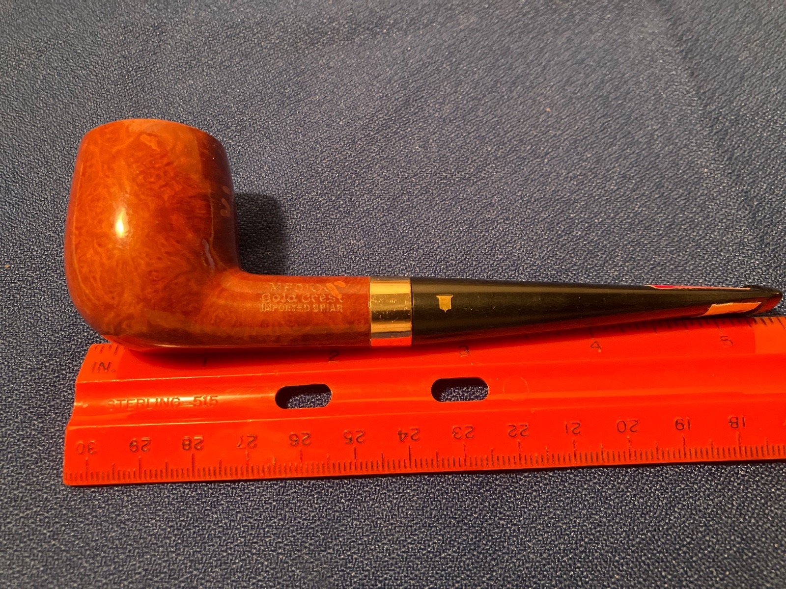 Vintage Rare NOS Medico 14K Gold Crest Cafe #14 Tobacco Smoking Pipe