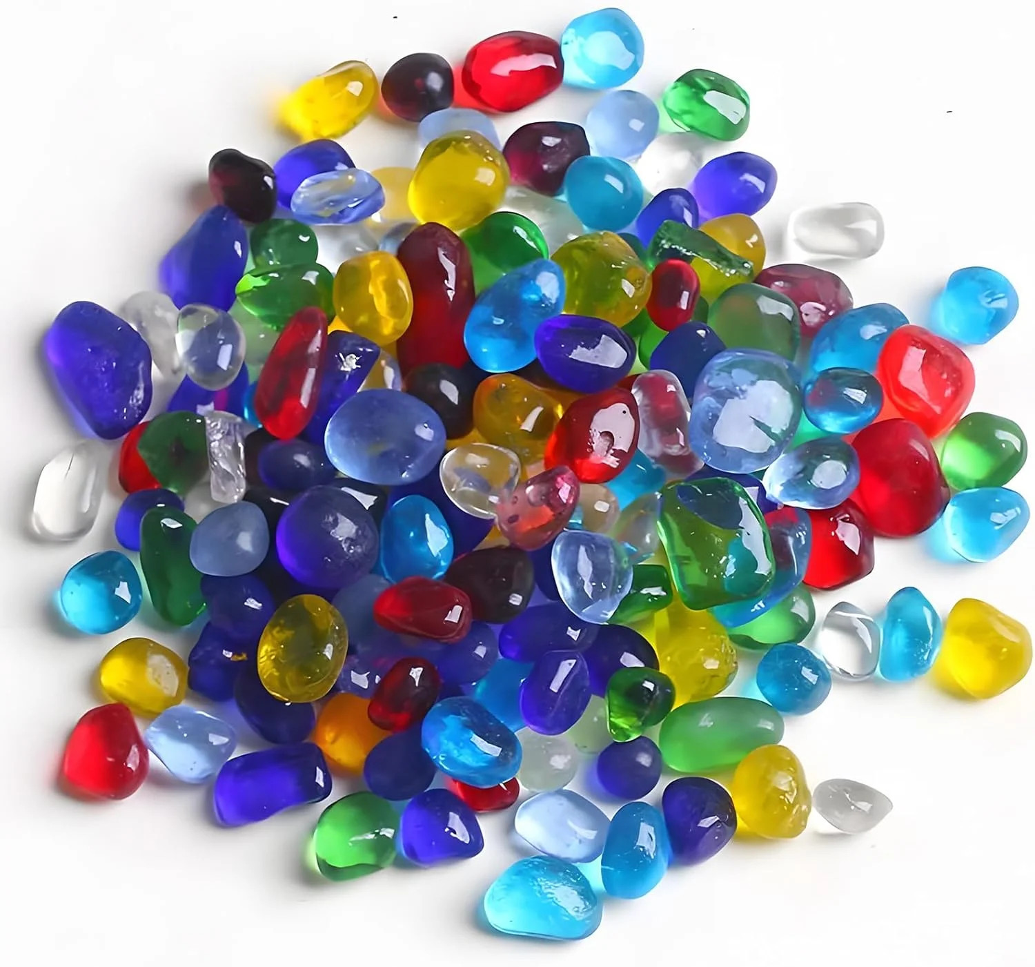 1 Lb Sea Glass for Crafts, 0.2-0.35″ Gravel for Aquarium, Fish Tank, Freshwater