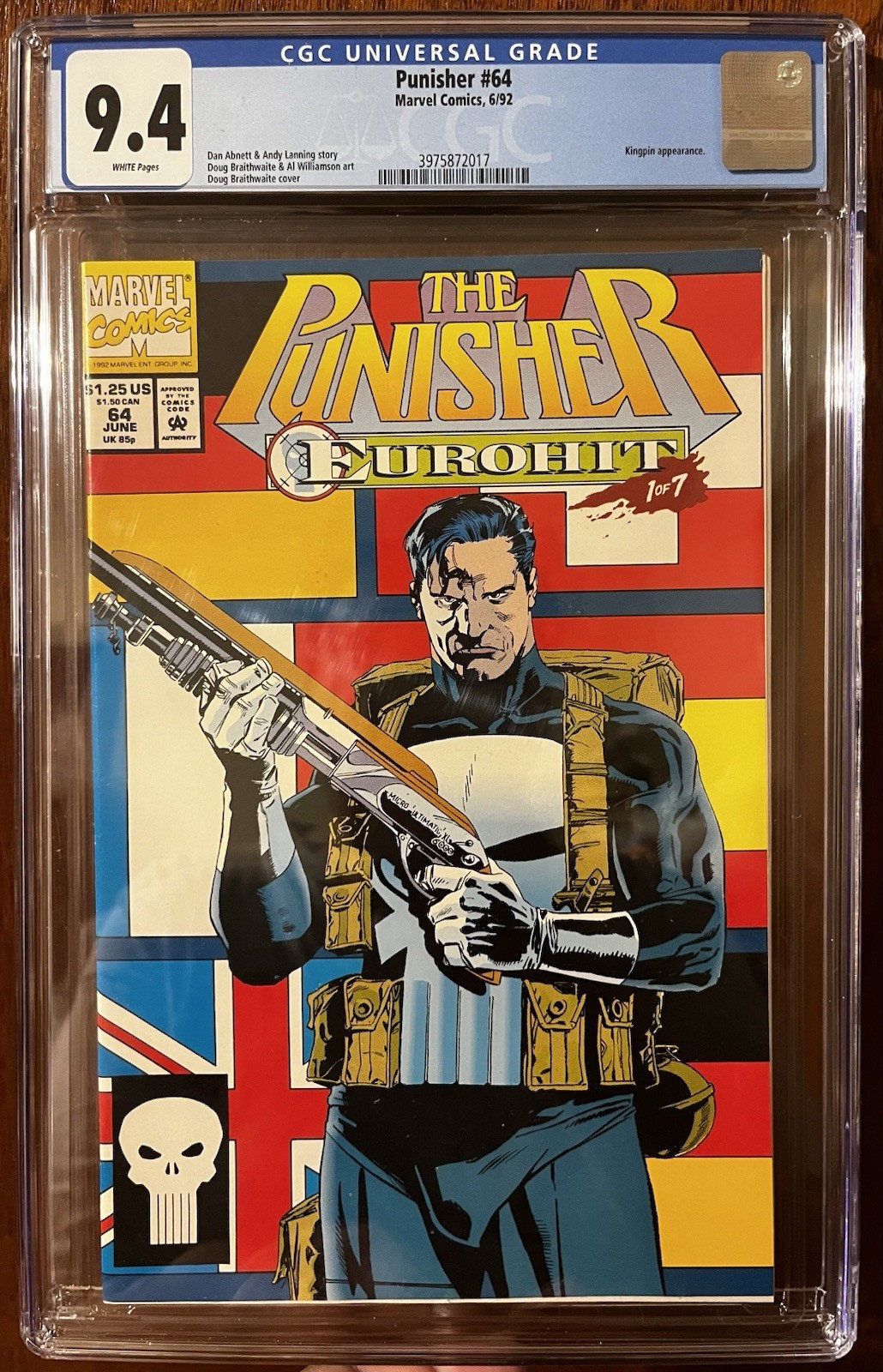 Punisher #64 CGC 9.4 Rare. Kingpin Appearance. 1992. MCU