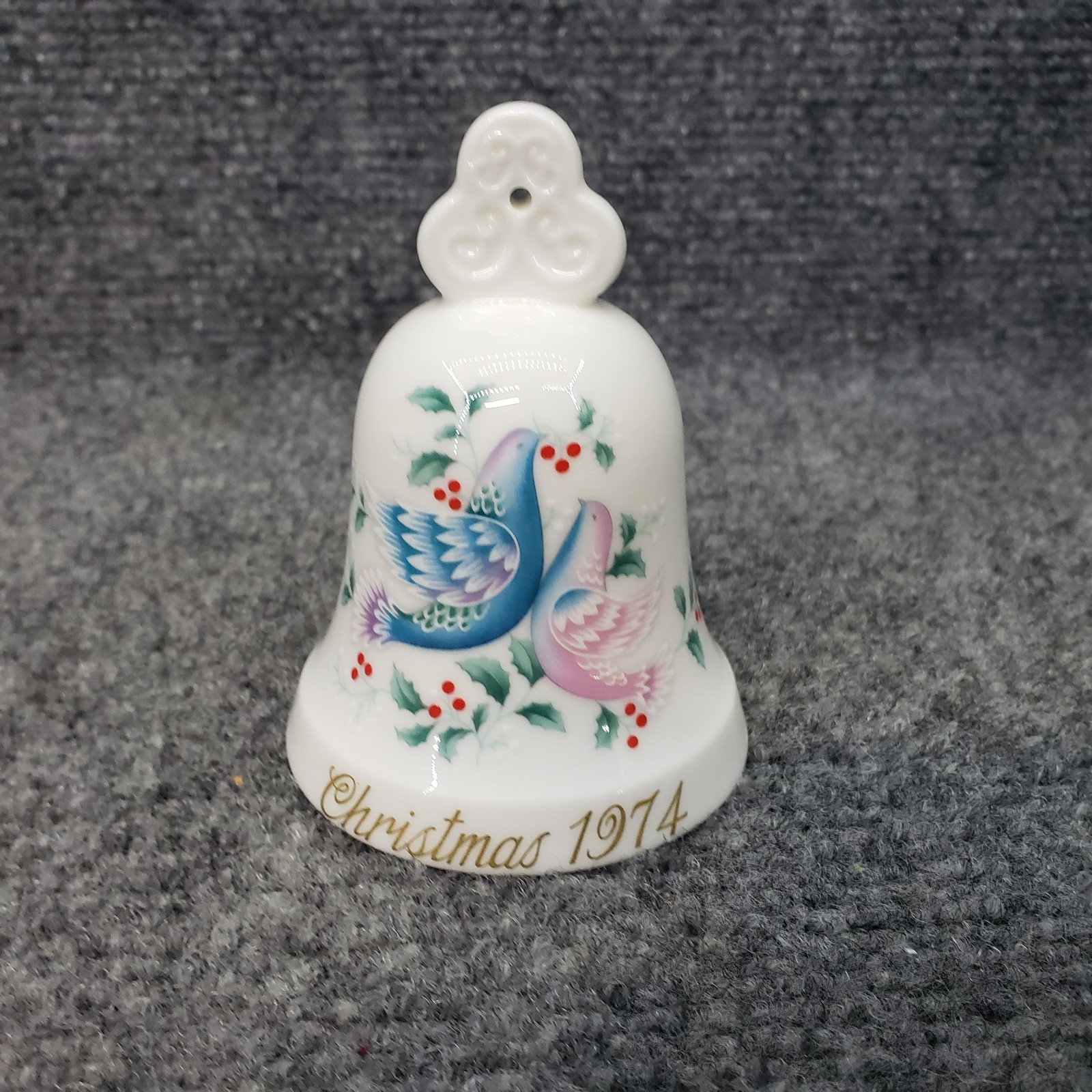 Vintage Noritake Third Edition Ltd Bone China Japan Christmas 1974 Bell Ornament