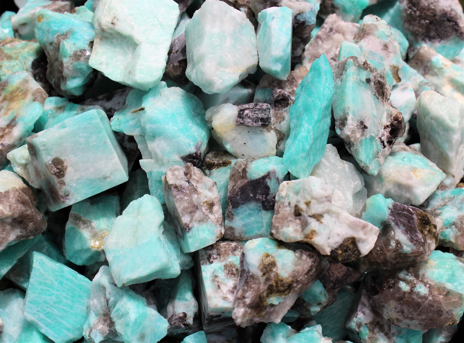 1 lb Lot Bulk Natural Rough Amazonite Crystal Healing Raw (16 oz)