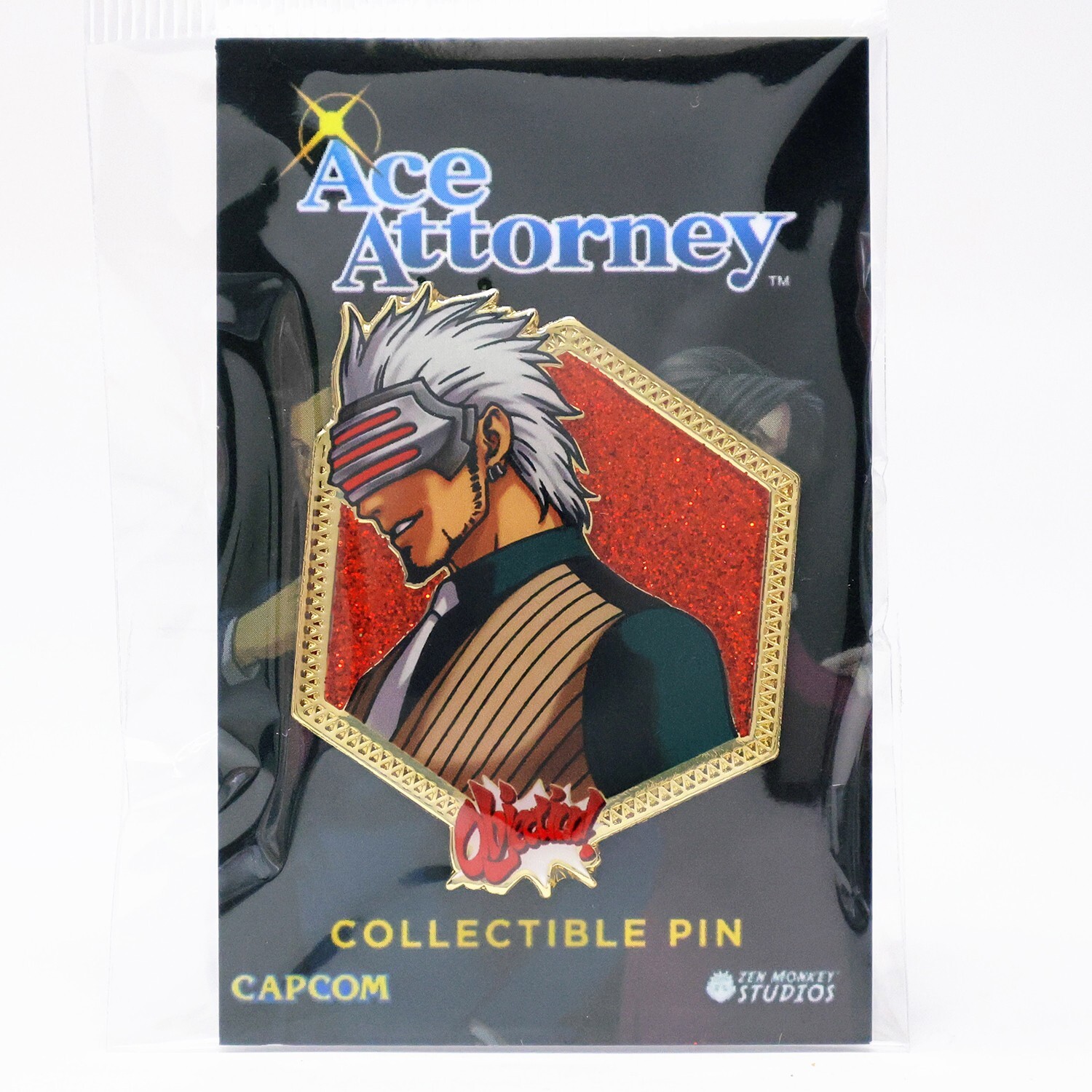 Ace Attorney Phoenix Wright Full Golden Series 2 Enamel Pins Set of 6 Badges