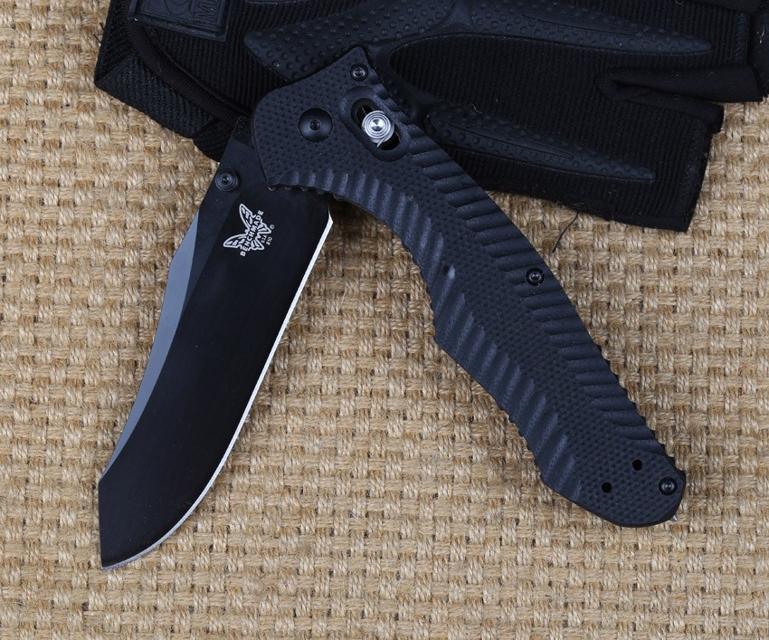Big Size Camping Hunting Black G10 Handle Axis Lock Pocket Folding Knife New