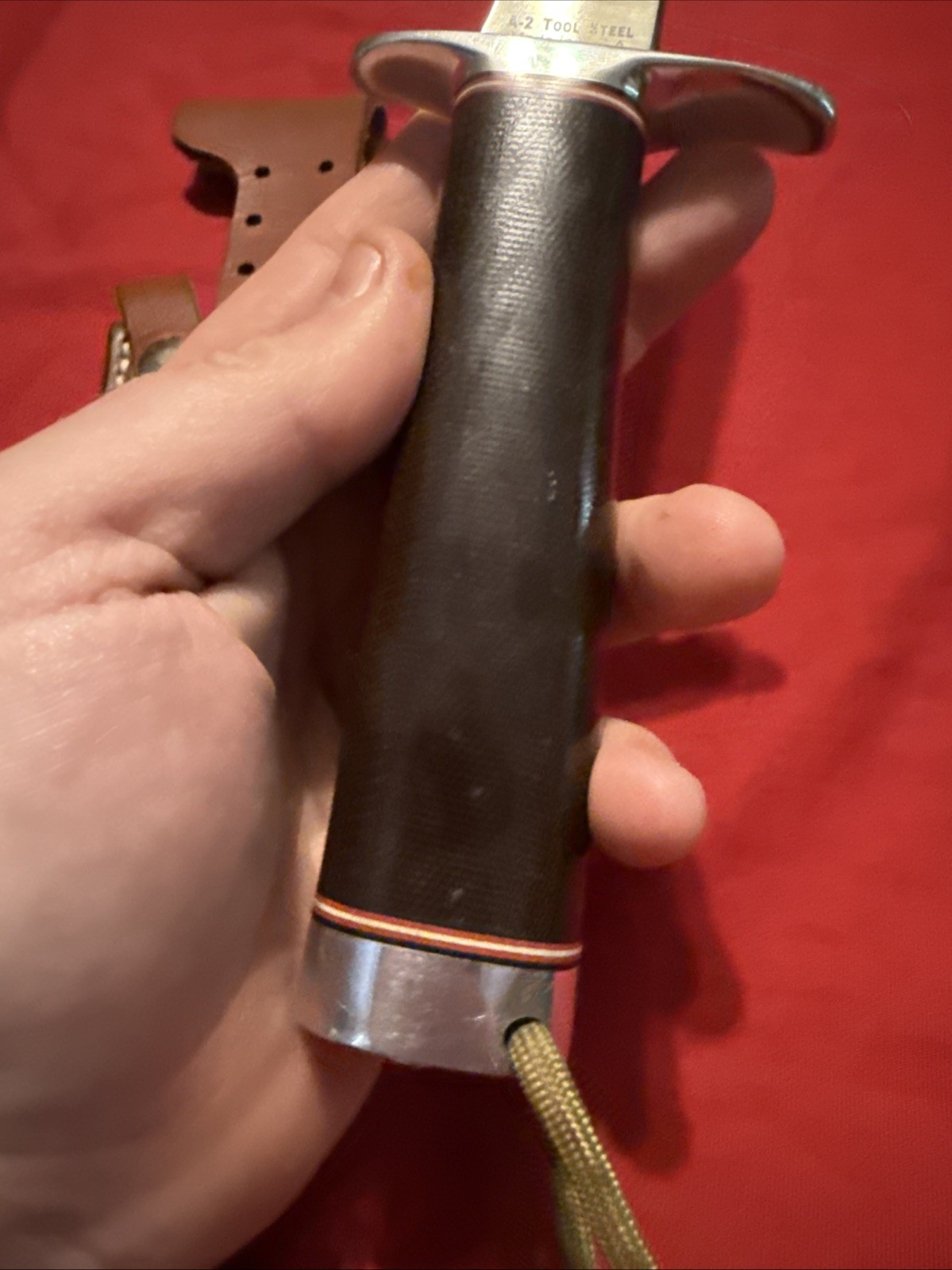 Blackjack Classic Model 7 Fixed Knife 7″ A-2 Tool Steel Blade Micarta Handle