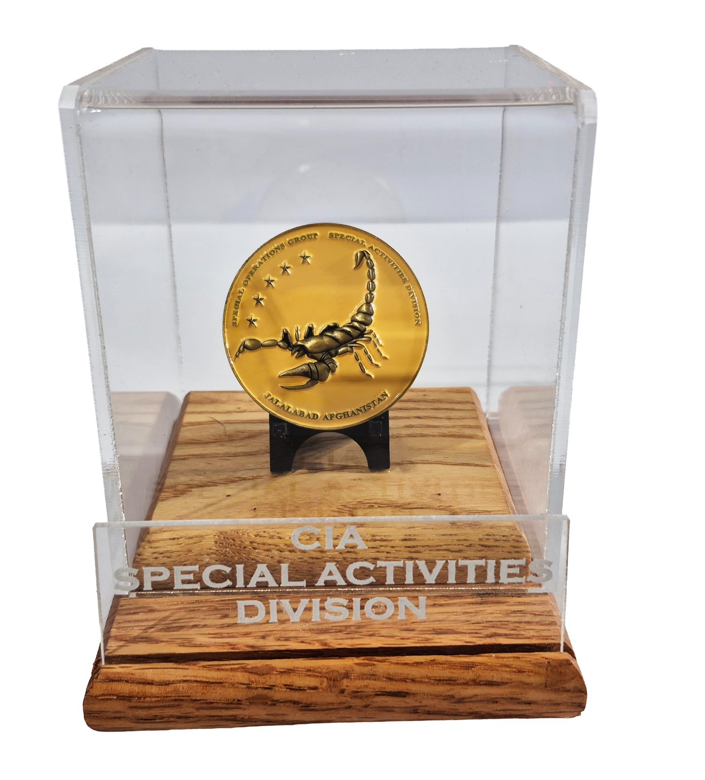 CIA Special Activities Division Challenge Coin Display with Coin Included 42