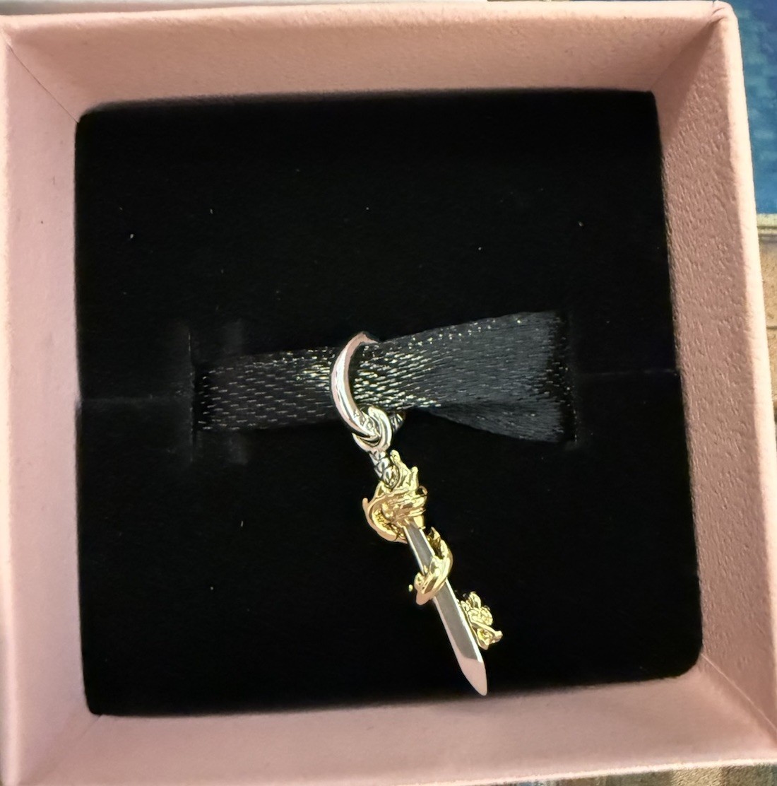 2026 Disney Parks Pandora Princess Collection Mulans Sword Gold Warrior NEW
