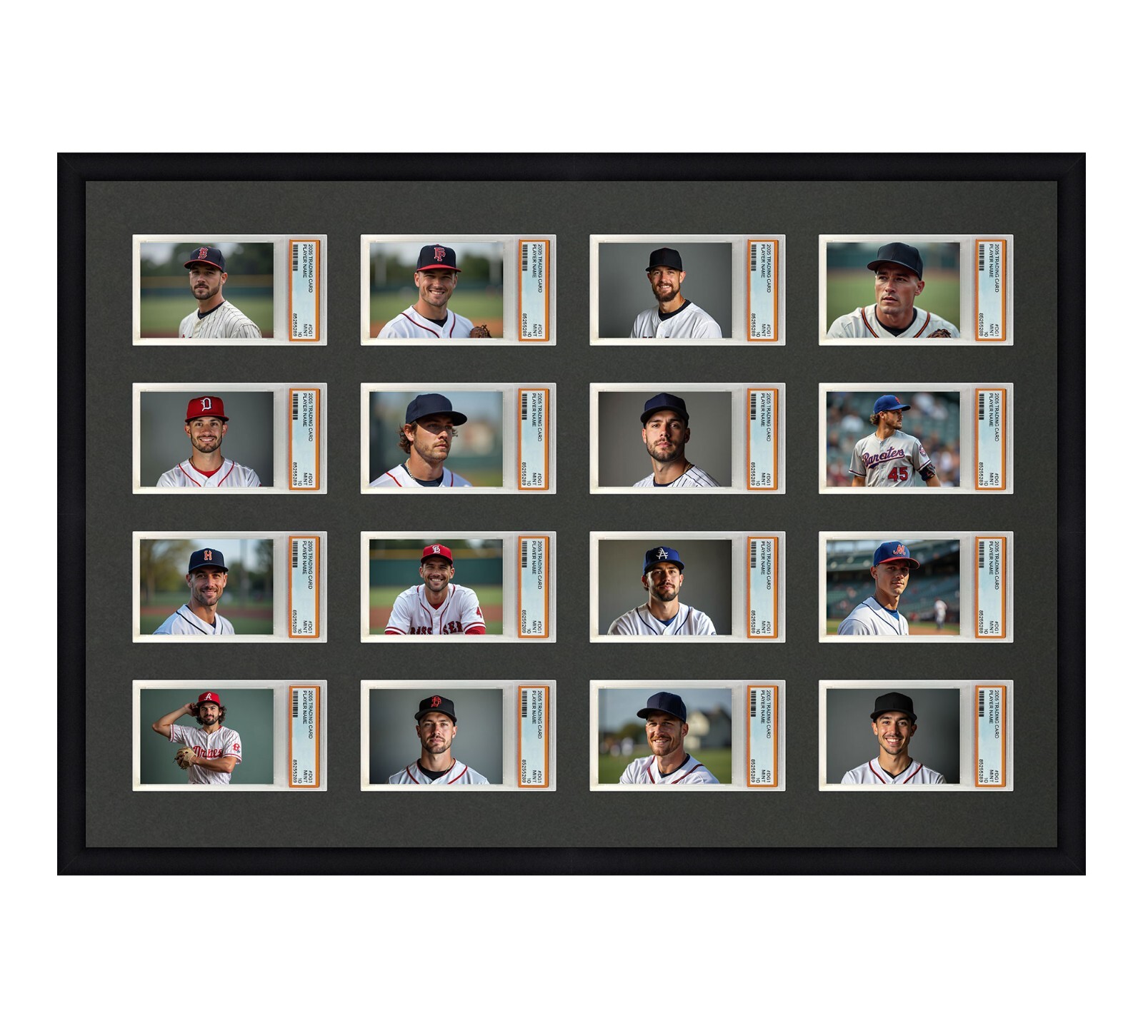 PSA Graded Card Frame Display Holds (16) Slabs, UV Protection (optional) TCG MTG