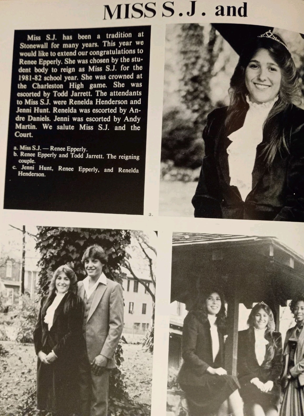 1982 Stonewall Jackson High School Yearbook Jacksonian Charleston West Virginia
