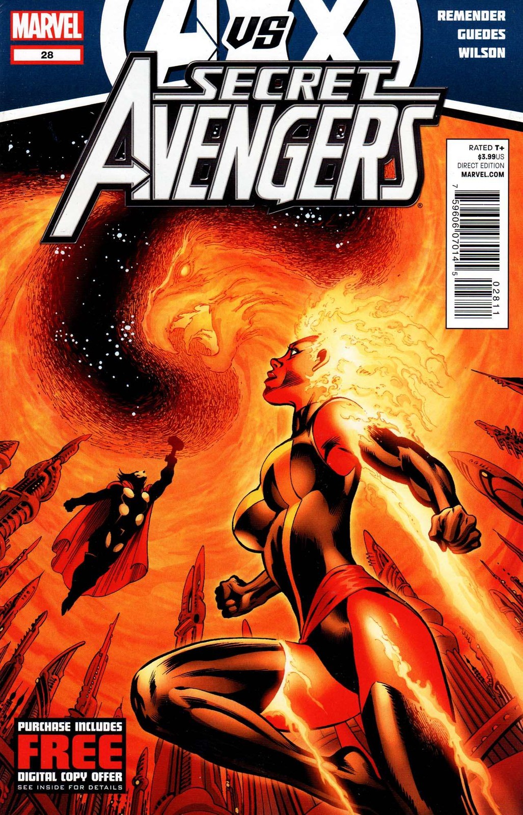Secret Avengers #28 VF; Marvel | Rick Remender Avengers vs X-Men – w/Bag+Board