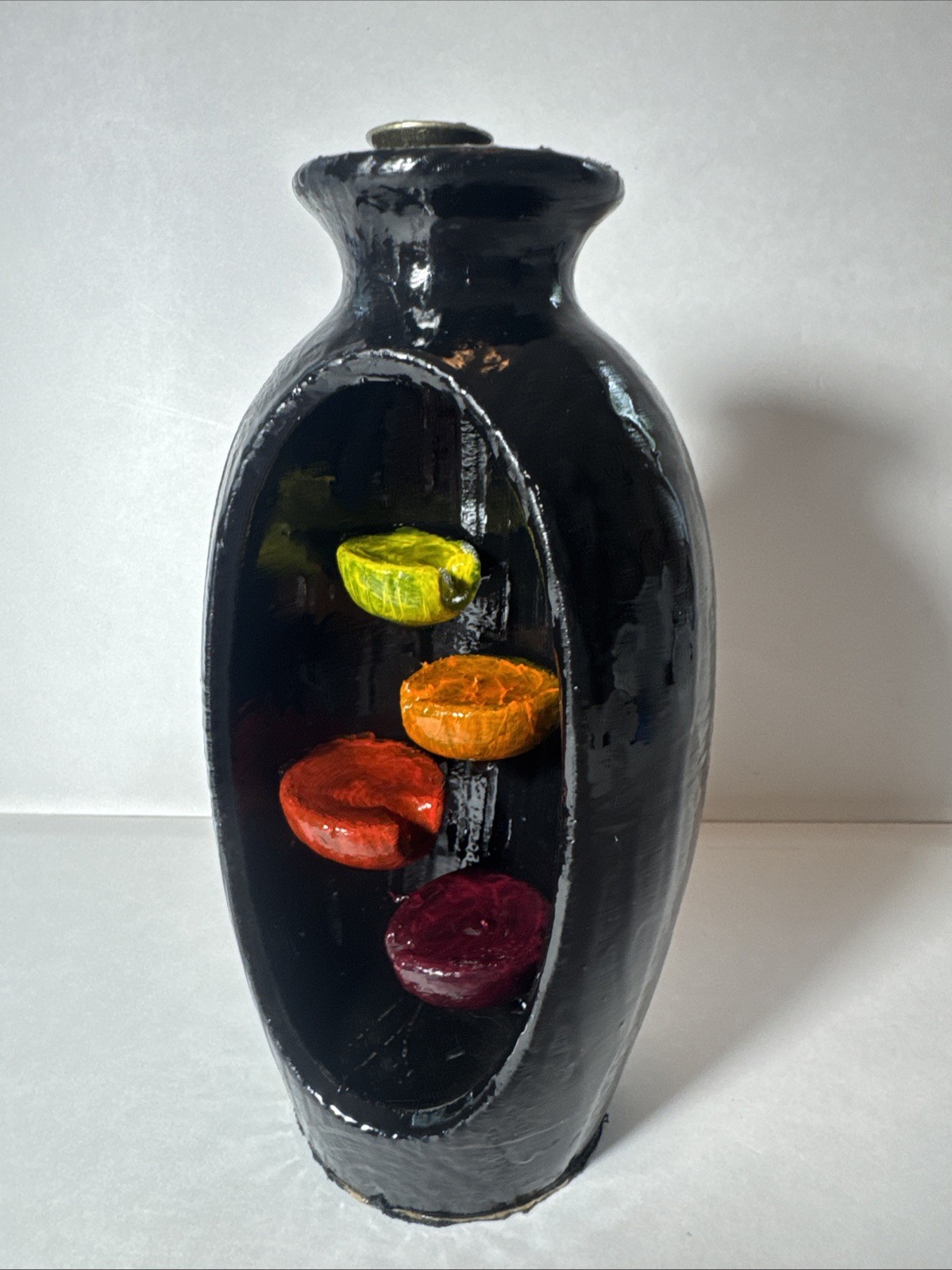 Hand Painted 3D Printed Cascade Backflow Incense Burner Epoxy Resin Coated