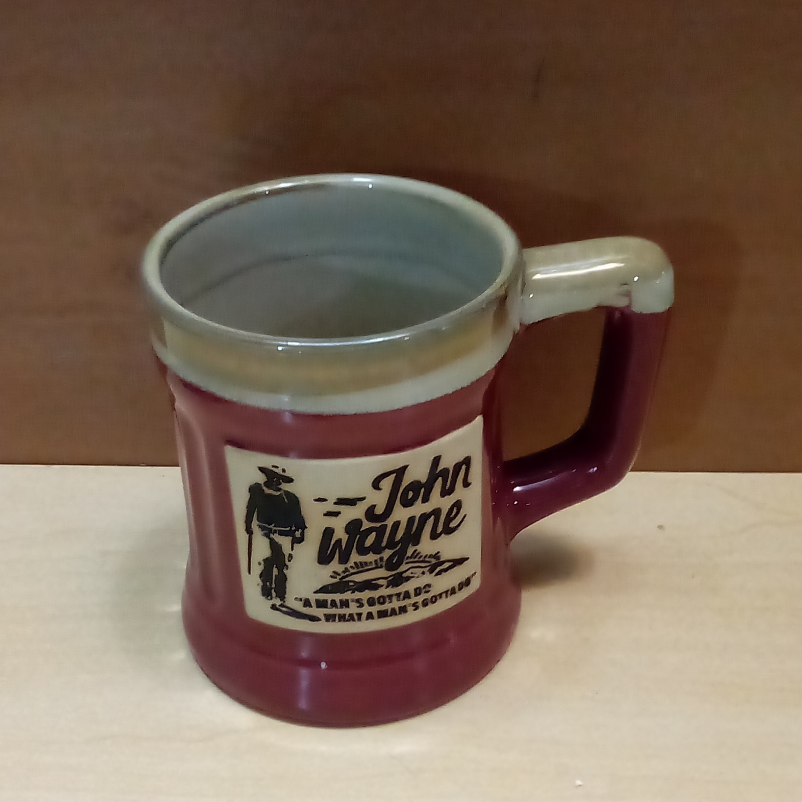 John Wayne “A Man’s Gotta Do What A Man’s Gotta Do” Red Ceramic Mug 16 oz