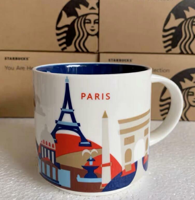 Starbucks 414ml Global City Paris New York London “You Are Here”Coffee Mugs Cup
