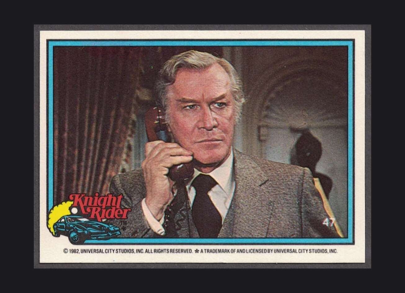 1983 Donruss KNIGHT RIDER – #47 Devon Miles – Edward Mulhare