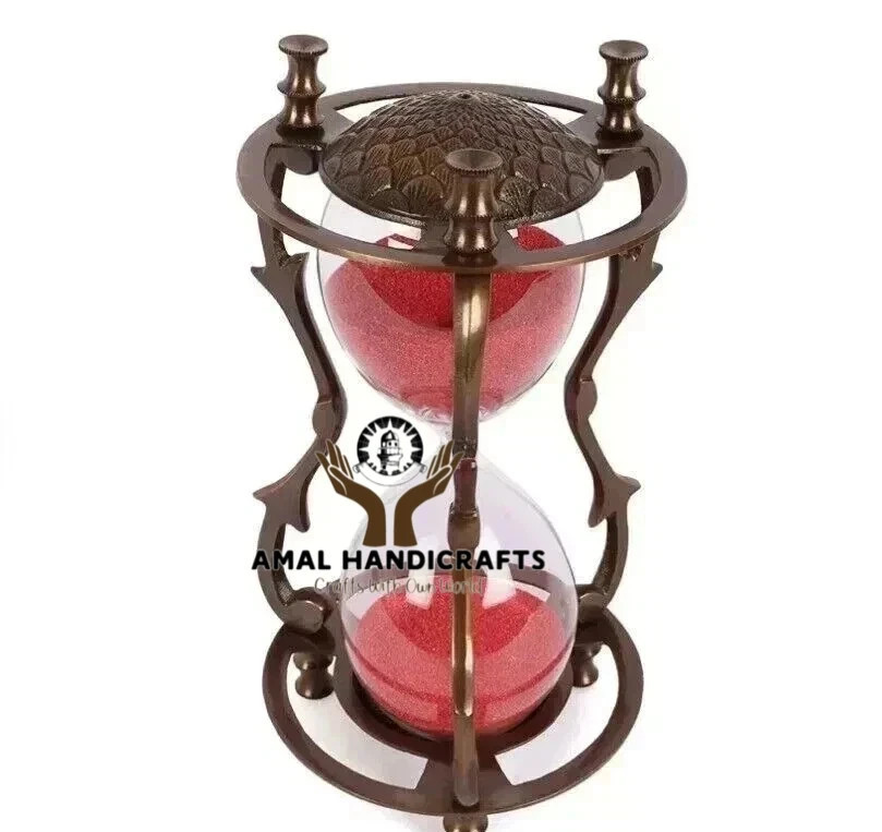 AMAL Maritime Sand Timer Brass Nautical Hour Glass Vintage Sand Clock Birthday