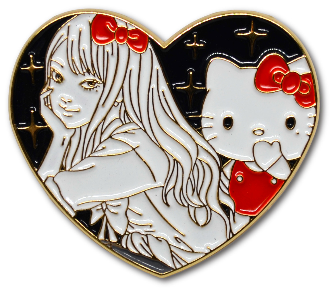Tomie Kawakami x Hello Kitty Junji Ito Horror Anime Manga Soft Enamel Pin Lapel