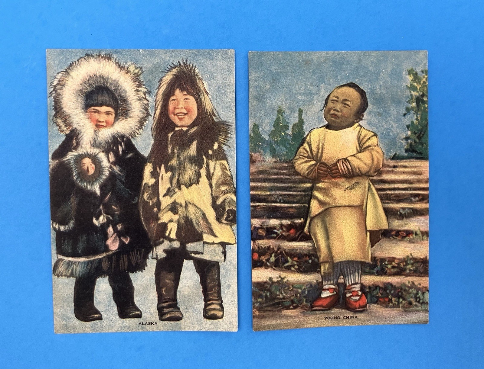 1930’s Weber’s Bread Children of Nations Alaska And Young China Ads-Excellent