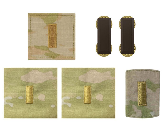 Second Lieutenant OCP Rank Pack with Black Rank (As Issued by US Military)