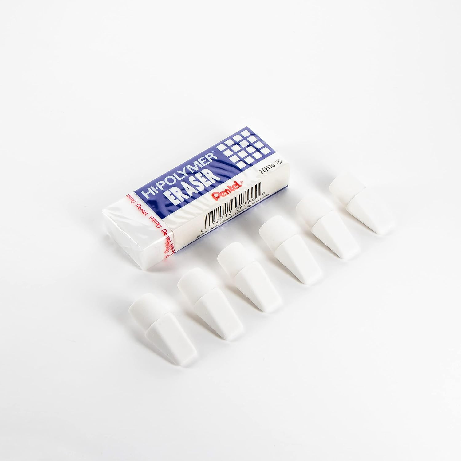 Hi-Polymer Eraser Combo Pack, 6 Caps, 1 Large (ZEH0210BP7)