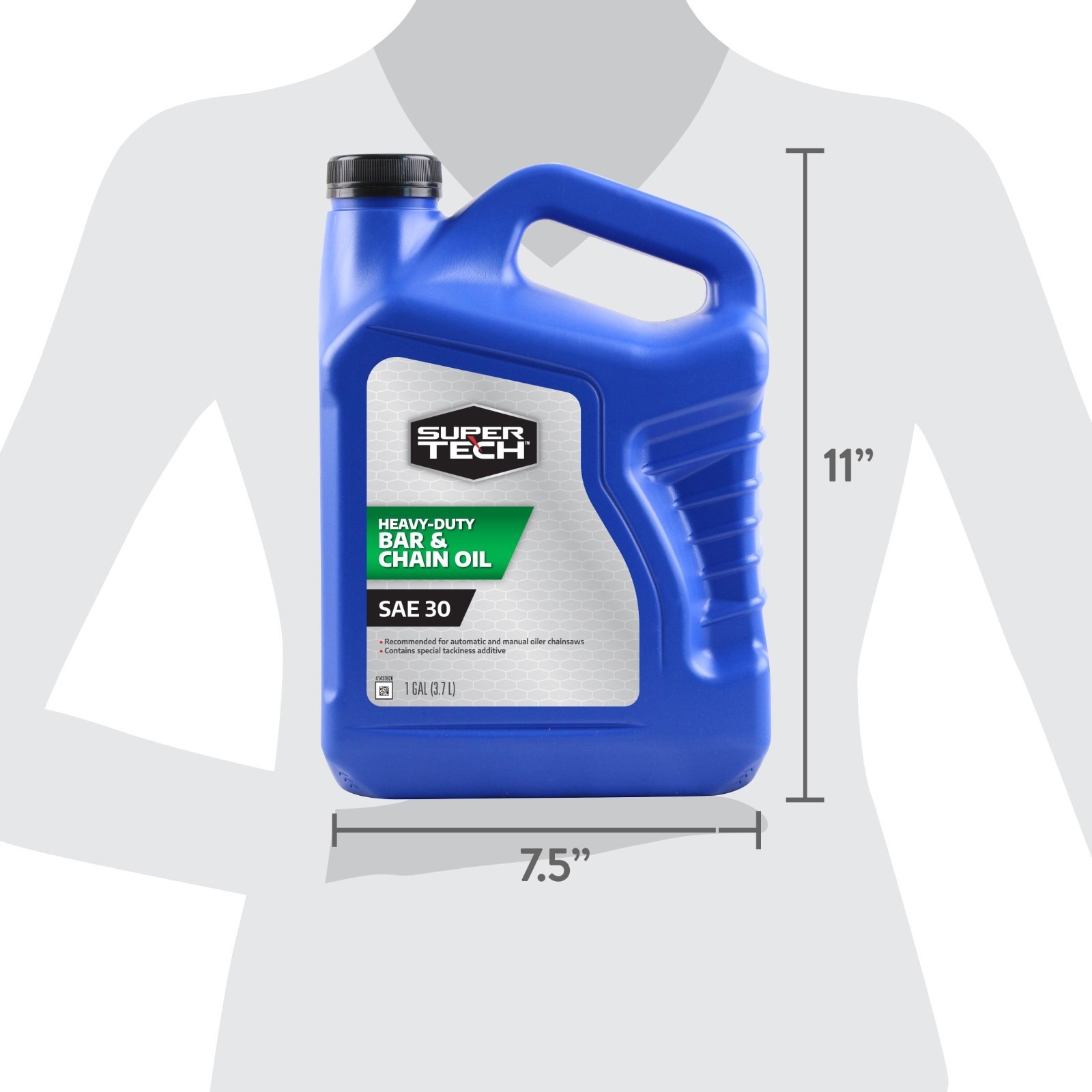 (3 pack) Super Tech SAE 30 Bar and Chain Oil, 1 Gallon Bottle