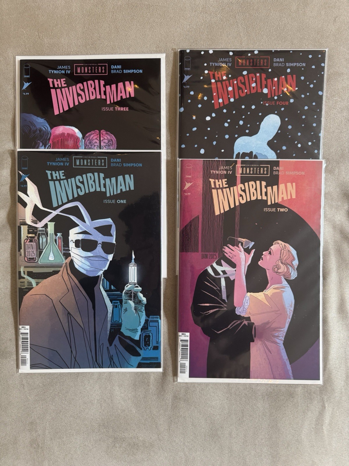 Universal Monsters: The Invisible Man # 1-4 Complete set in High Grade. 2025
