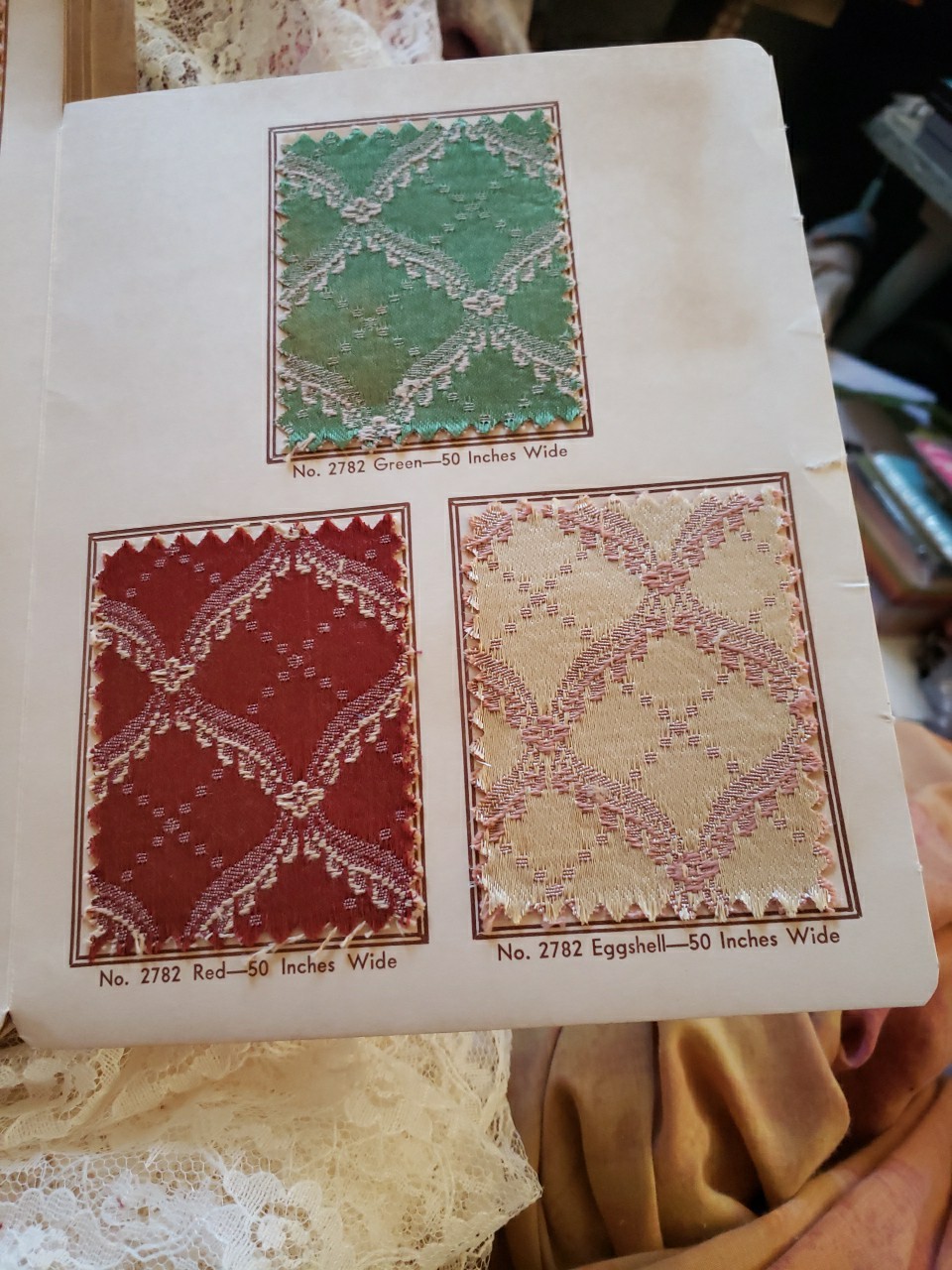 Antique Upholstery Fabrics Sample Book #2, The Pickwell Line, Chicago, Illinois
