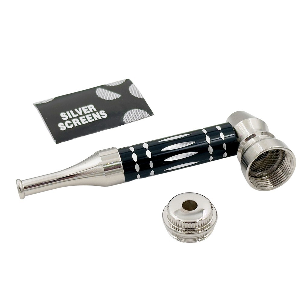 Protable Tobacco Pipe for Smoking Metal Filter Mouthpiece Mesh Screen Herb Pipe