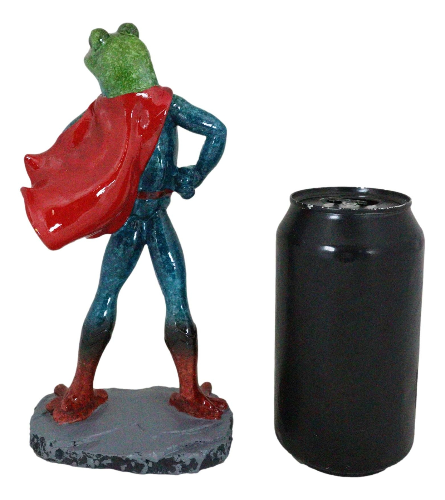 Ebros Superhero Frog Superman Statue 8″Tall Animated Frog Decor