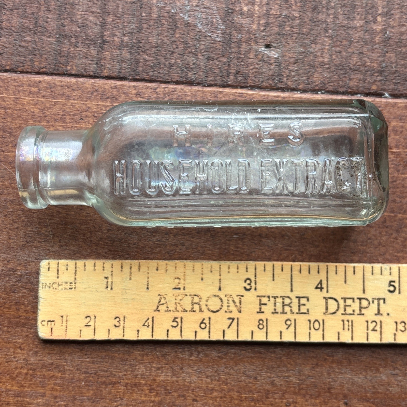 Hires Household Extract Embossed Bottle; Philadelphia PA